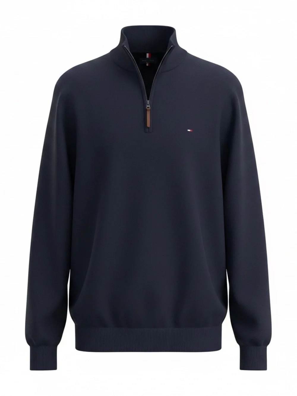 Tommy Hilfiger Men's Navy 1/4 Zip Sweater XXL Classic Preppy Heritage Coastal